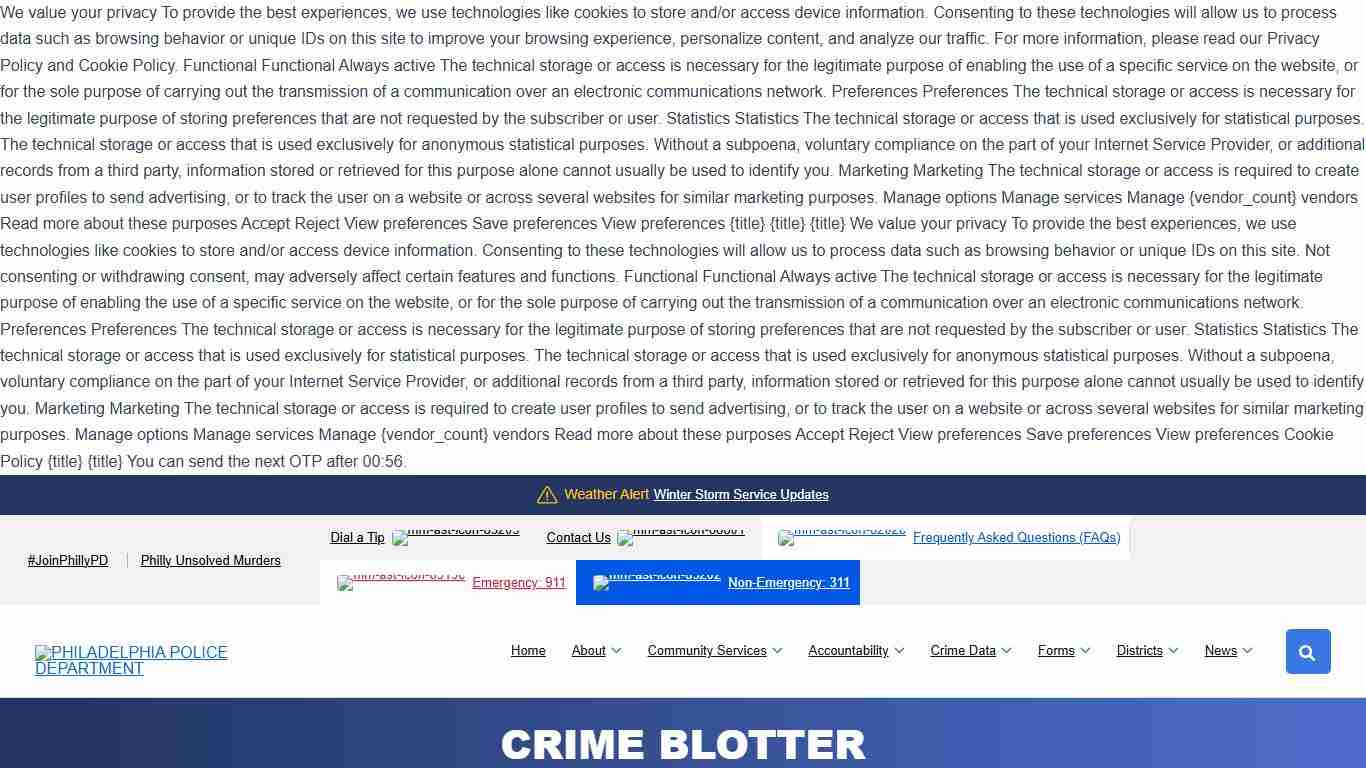 Wanted Philadelphia Police Department (PPD)