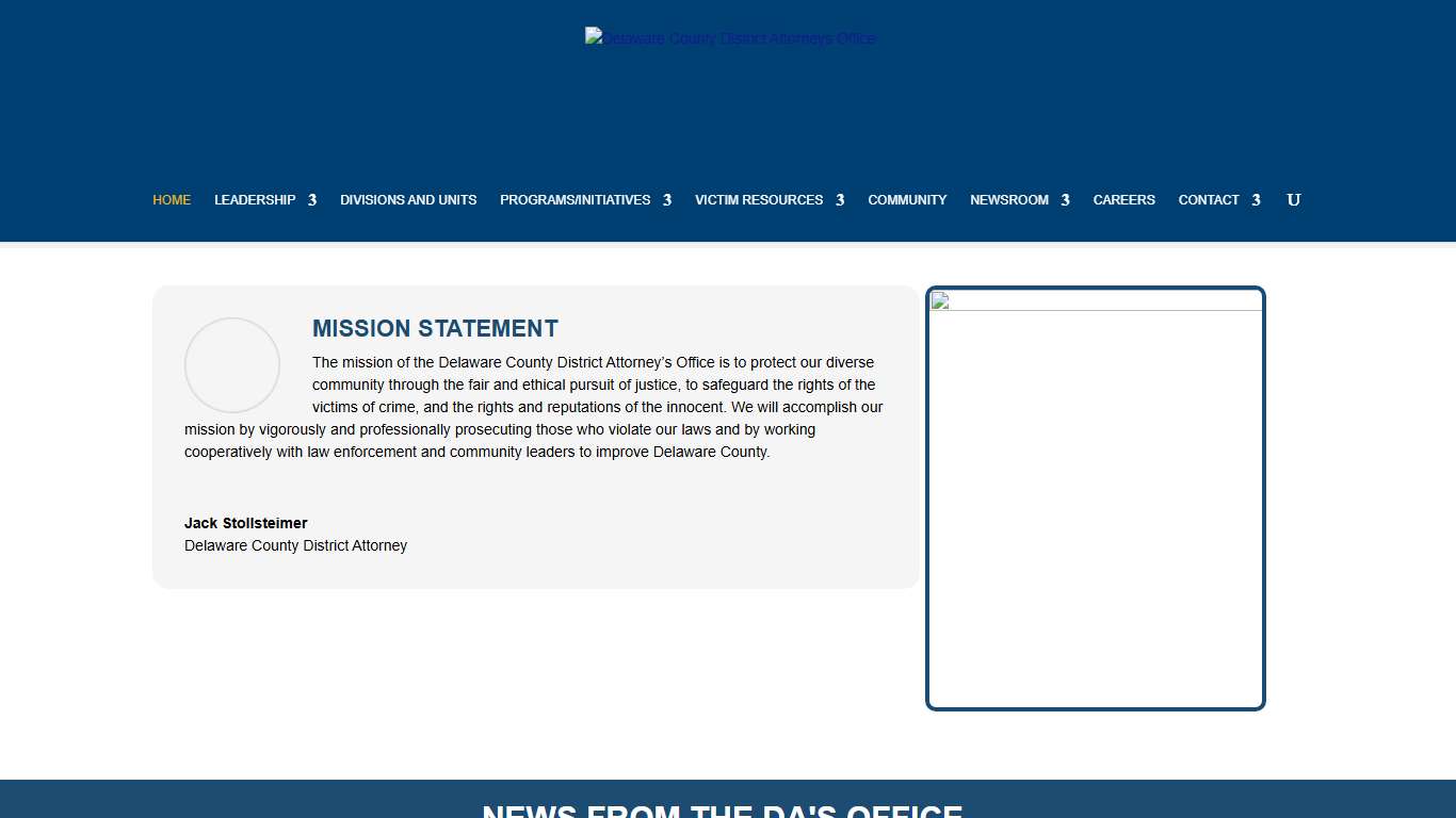 Welcome from District Attorney Jack Stollsteimer - Delaware County District Attorneys Office